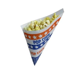 Milieuvriendelijke composteerbare popcornzakjes voor een stijlvolle snackervaring Composteerbare popcornzakjes met 'stars and stripes' opdruk