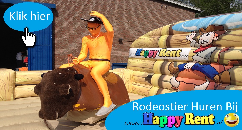 Rodeostier Huren - Vanaf € 250,- - It Takes 2 - Springkasteel huren Geel thumbnail