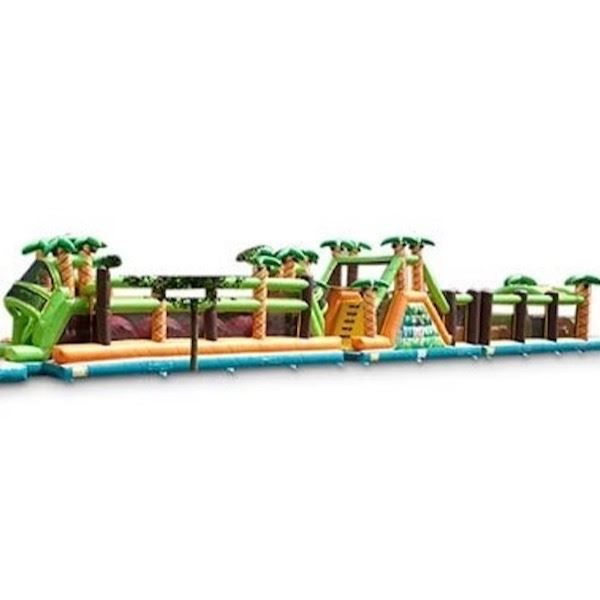 Ontdek de Jungle Track Stormbaan - Happy Rent Verhuur Jungle Track Stormbaan - Een uitdagend parcours vol obstakels en avontuur