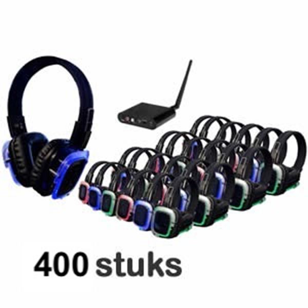 Silent Disco Huren met 400 koptelefoons Silent Disco Huren met 400 koptelefoons