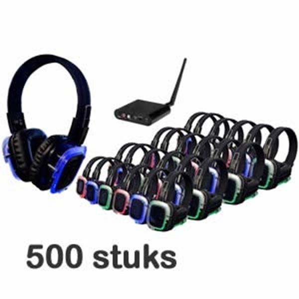 Silent Disco Huren met 500 koptelefoons Silent Disco Huren met 500 koptelefoons