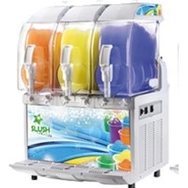 Slushmachine met drie smaken Drie smaken slush tegelijk tappen met de slush puppy machine